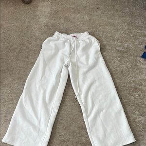 Edikted white low rise baggy sweatpants